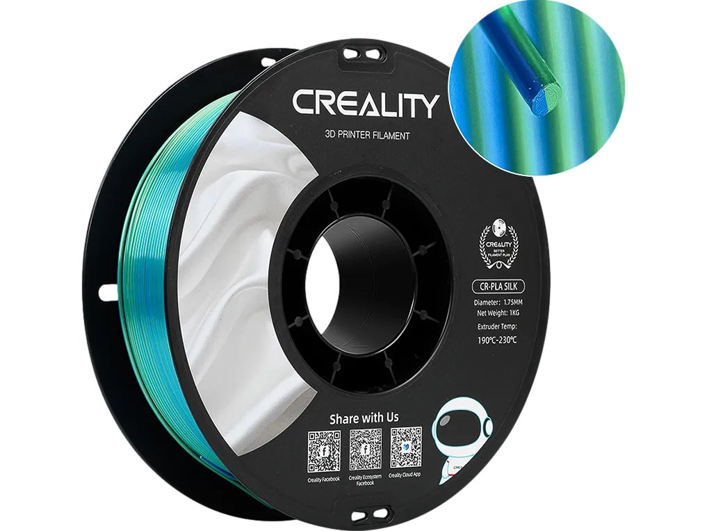 [109894440044] CREALITY PLA SILK BLUE GREEN 1,75mm 1kg