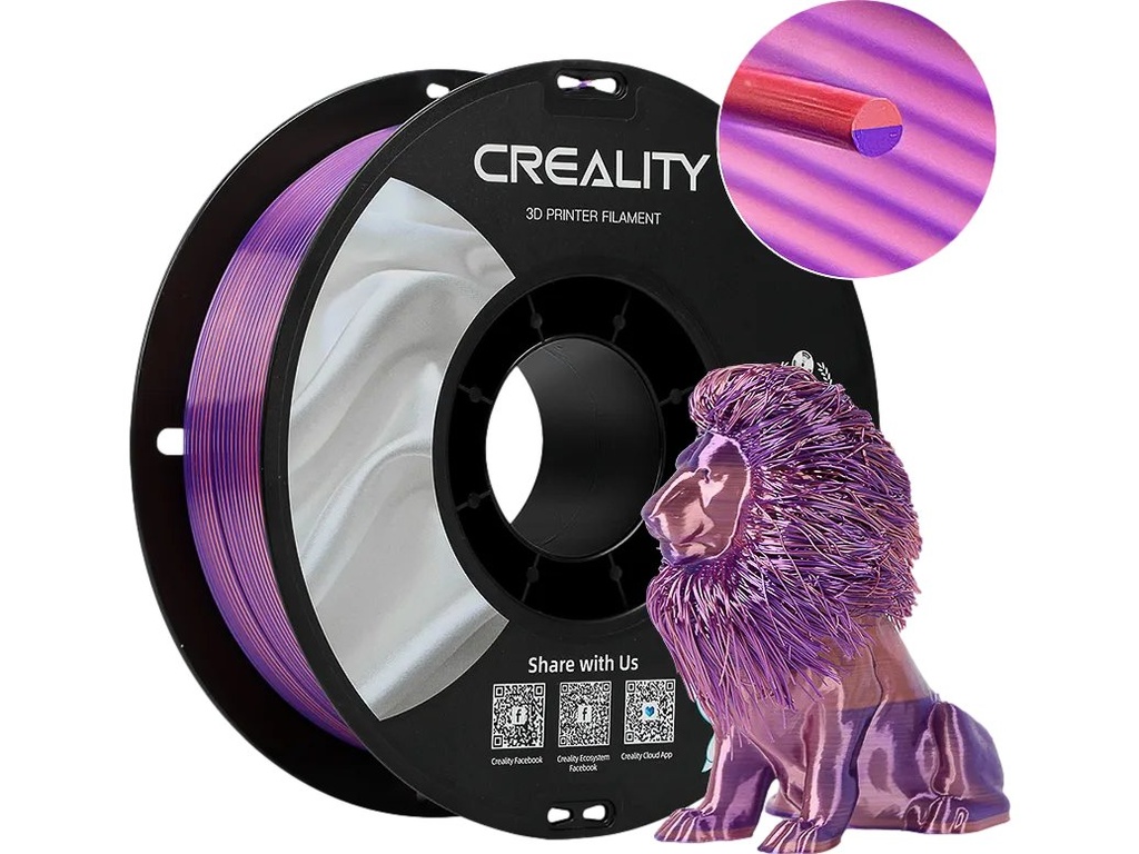 [109894440046] CREALITY PLA SILK PINK PURPLE 1,75mm 1kg