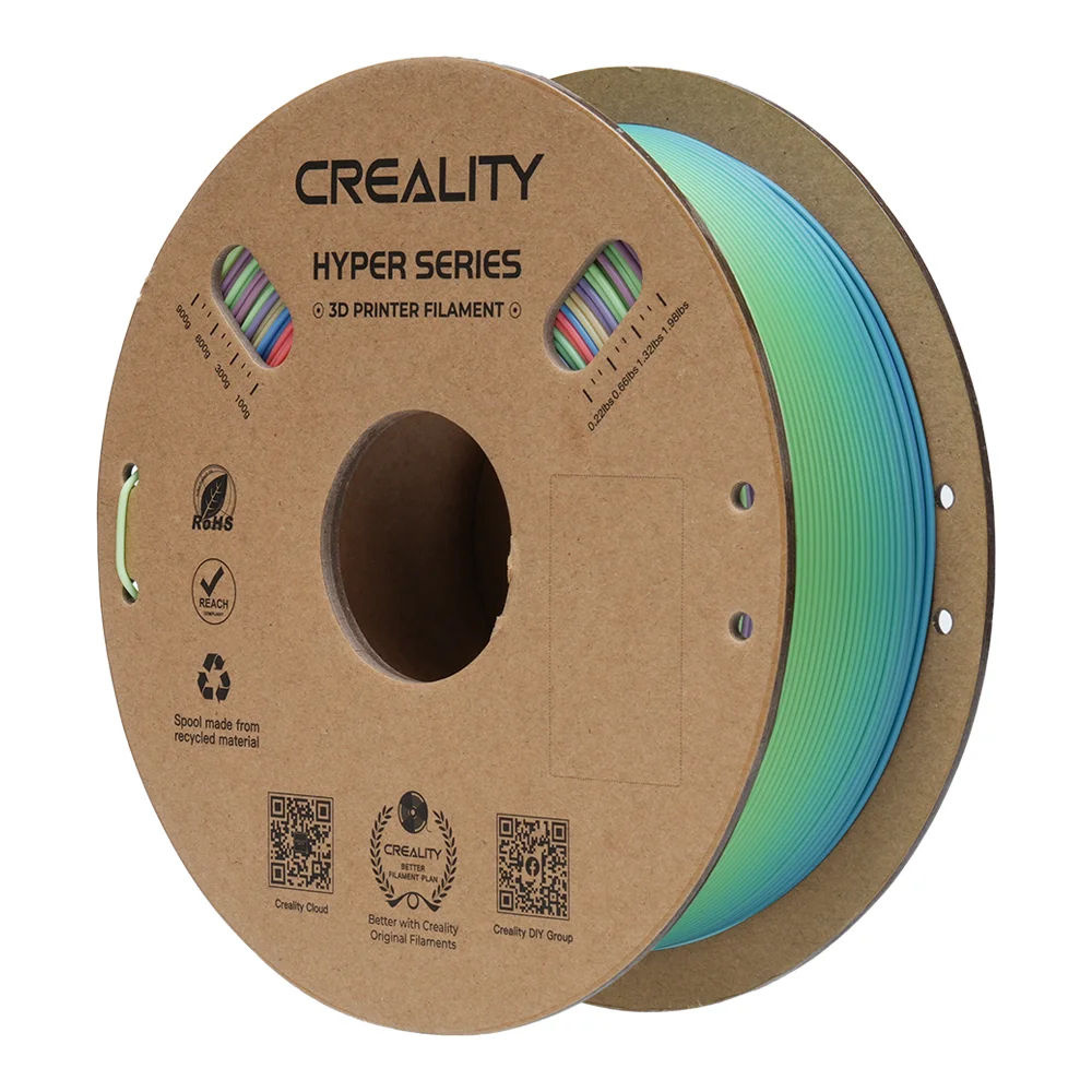 [109894440060] Creality 3D 3301010425 3D-printmateriaal Polymelkzuur Blauw, Groen, Roze 1 kg