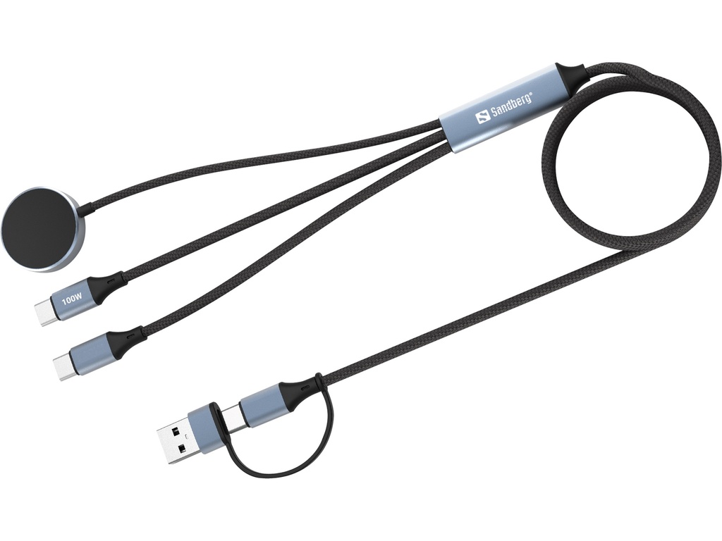 Sandberg 441-69 USB-kabel 1,2 m USB A/USB C Zwart