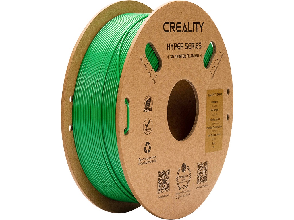 [109894440135] CREALITY HYPER PETG 1,75mm GREEN 1kg
