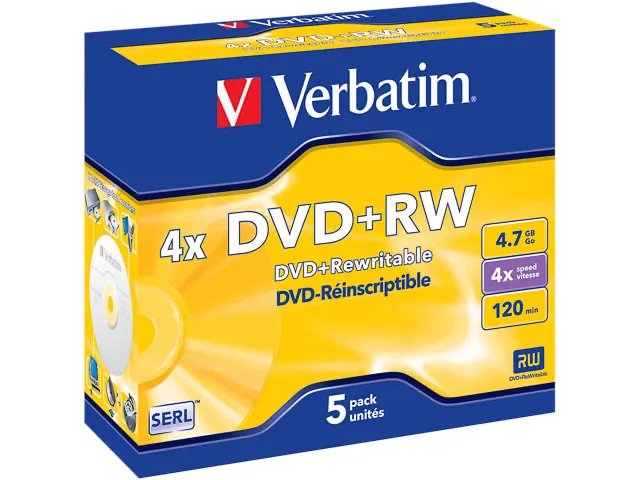 VERBATIM VERBATIM DVD+RW 4.7GB 4x(5) JC