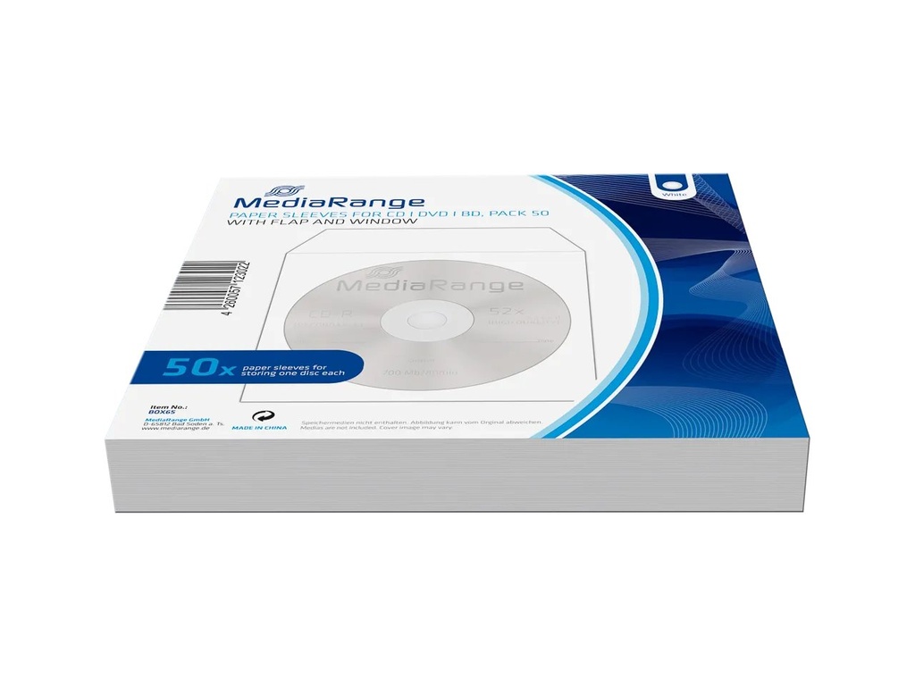 MEDIARANGE MEDIARANGE CD PAPER SLEEVES 1DISC (50)