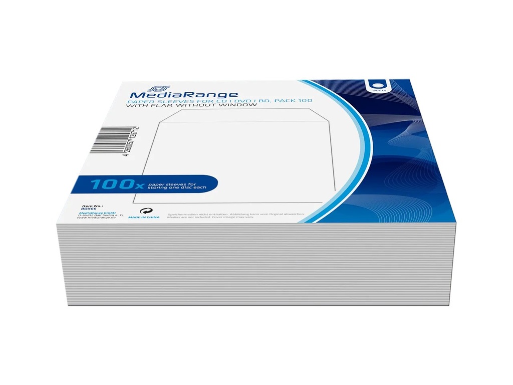 [300604440031] MEDIARANGE MEDIARANDE CD PAPER SLEEVES 1DISC (100)