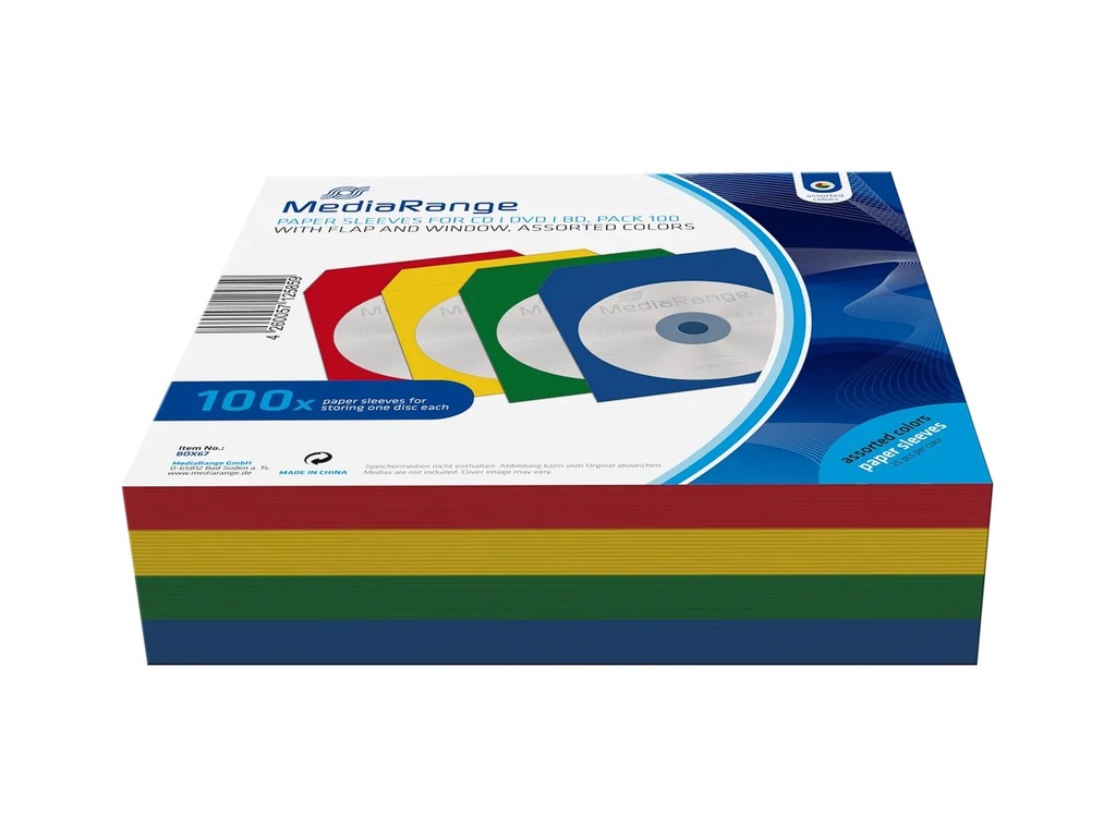 MEDIARANGE MEDIARANGE CD PAPER SLEEVES 1DISC (100)