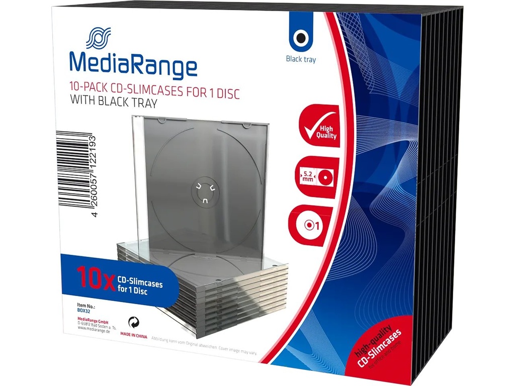 [300604440040] MEDIARANGE MEDIARANGE CD SLIM CASE 1DISC (10)