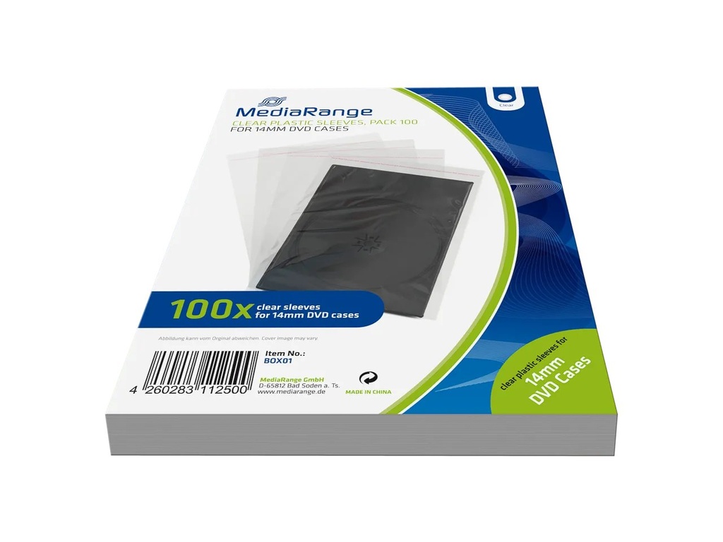 [300604440050] MEDIARANGE MEDIARANGE DVD PLASTIC SLEEVES (100)