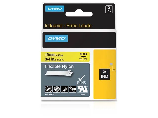 [914181440126] DYMO 18491 DYMO IND Label tape 19mm black