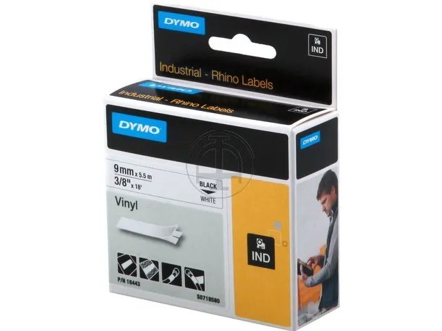 [914181440166] DYMO 18443 DYMO IND Label tape 9mm black