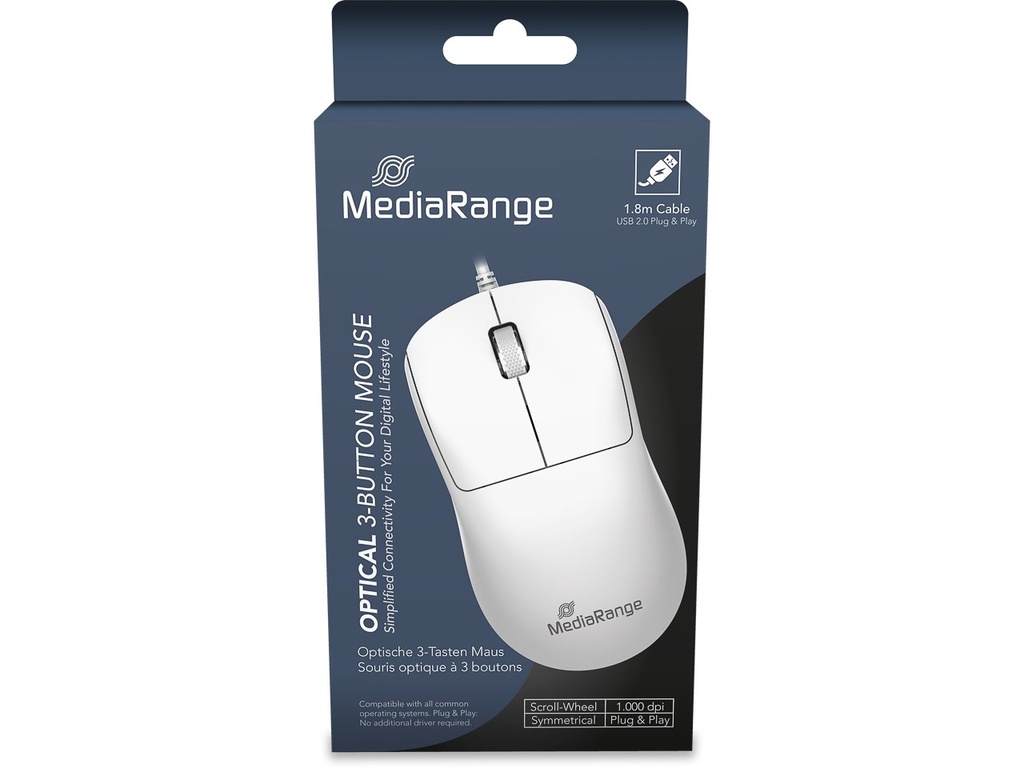 [410604440085] MEDIARANGE MROS255 MEDIARANGE Mouse 3buttons cable