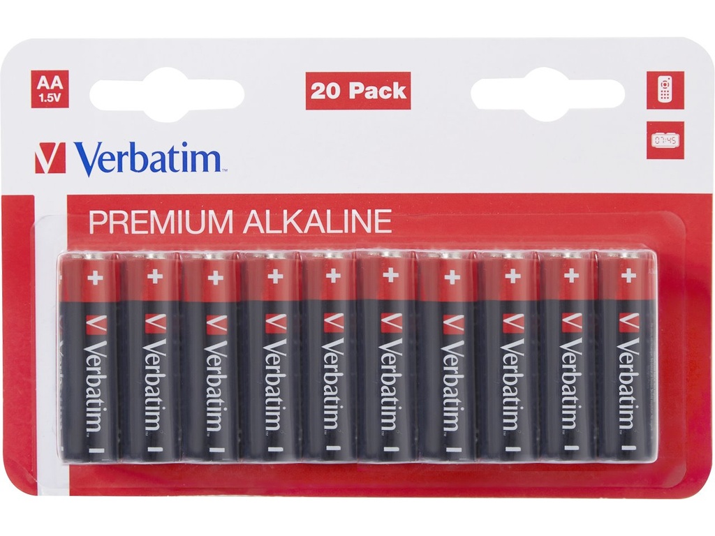 [500076440056] VERBATIM 49877 VERBATIM Batteries pack of 20