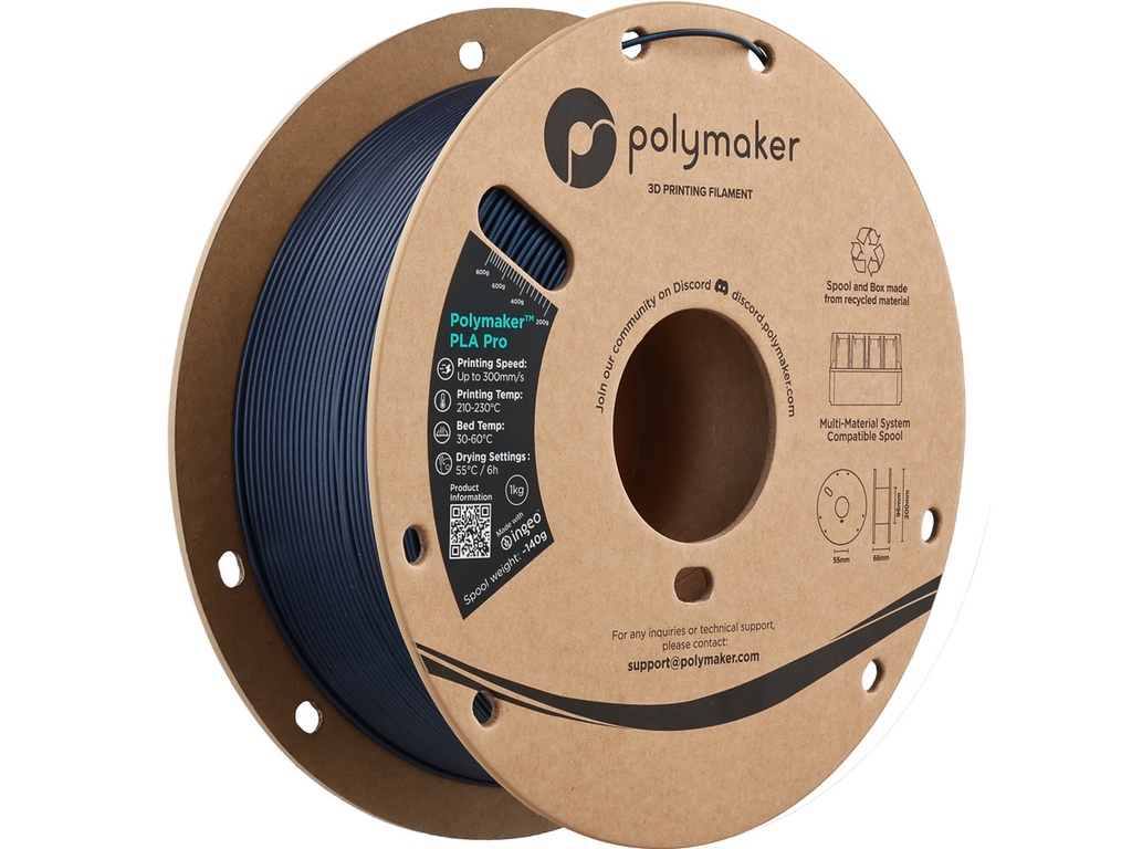 [109423440480] POLYMAKER PLA PRO 1,75mm HS TOUGH METAL BLUE 1kg