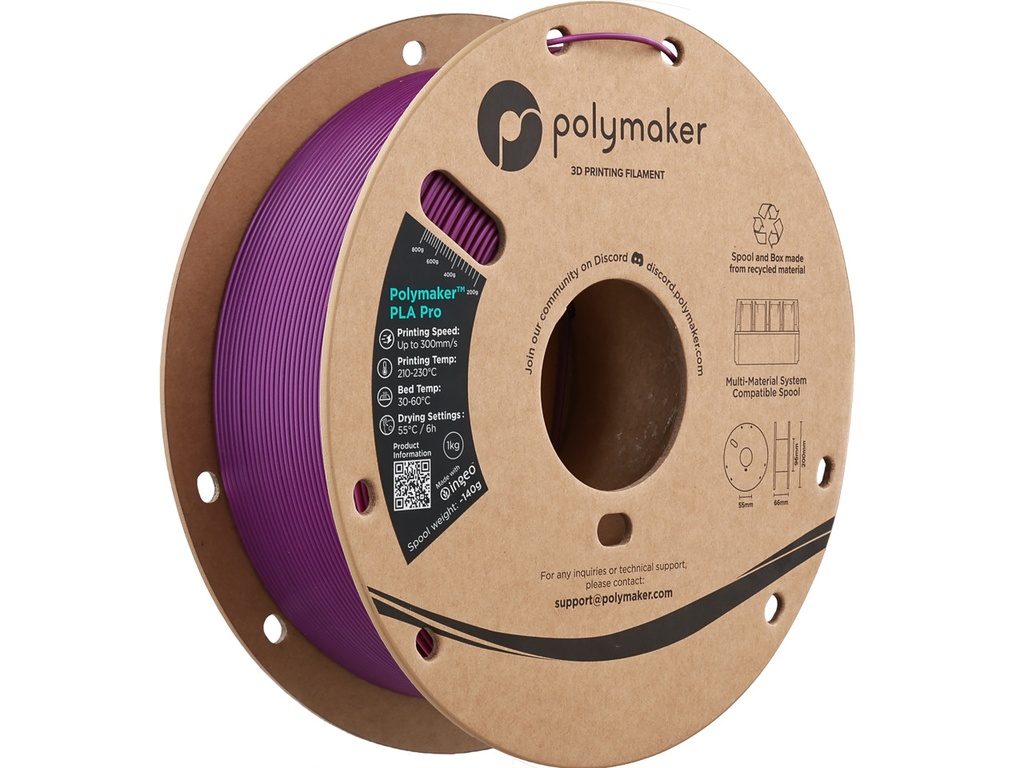 POLYMAKER PLA PRO 1,75mm HS TOUGH METAL PLUM 1kg
