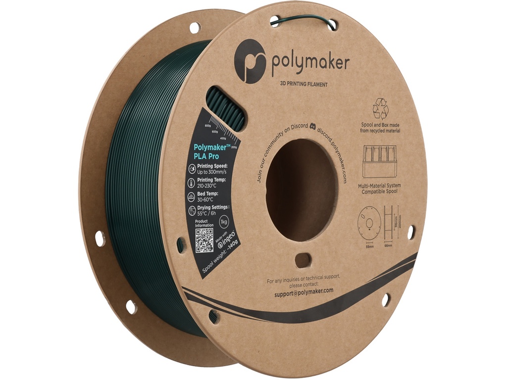 POLYMAKER PLA PRO 1,75mm HS TOUGH BLUE-GREEN 1kg