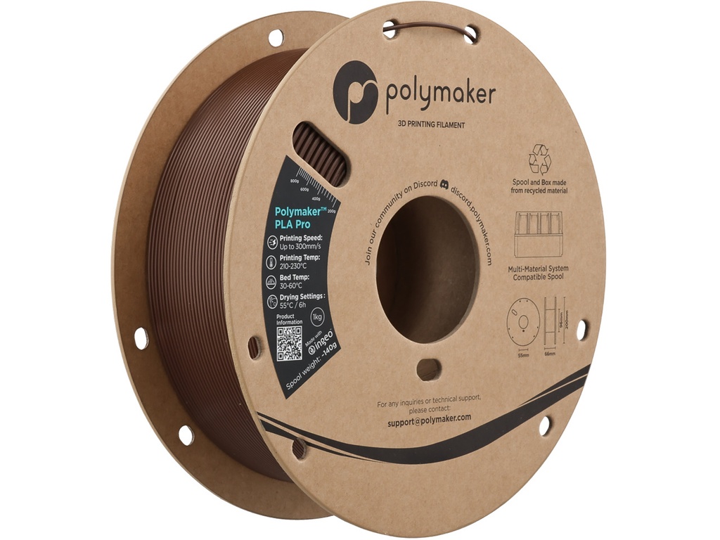 POLYMAKER PLA PRO 1,75mm HS TOUGH BROWN 1kg