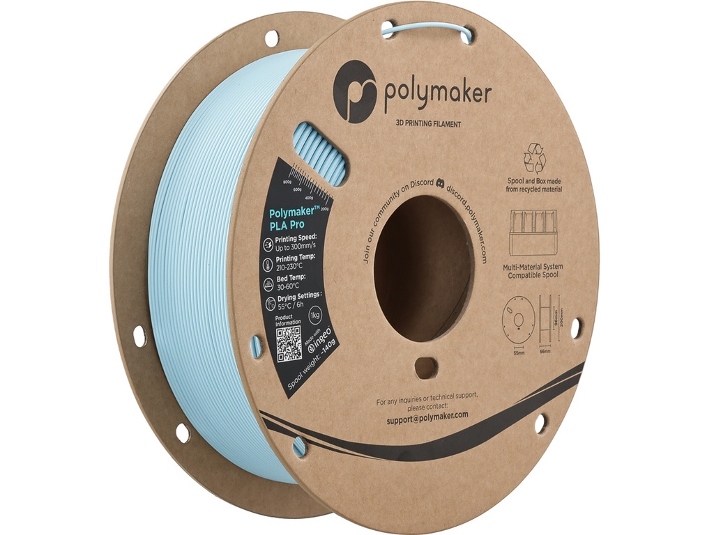 [109423440492] POLYMAKER PLA PRO 1,75mm HS TOUGH LIGHT BLUE 1kg