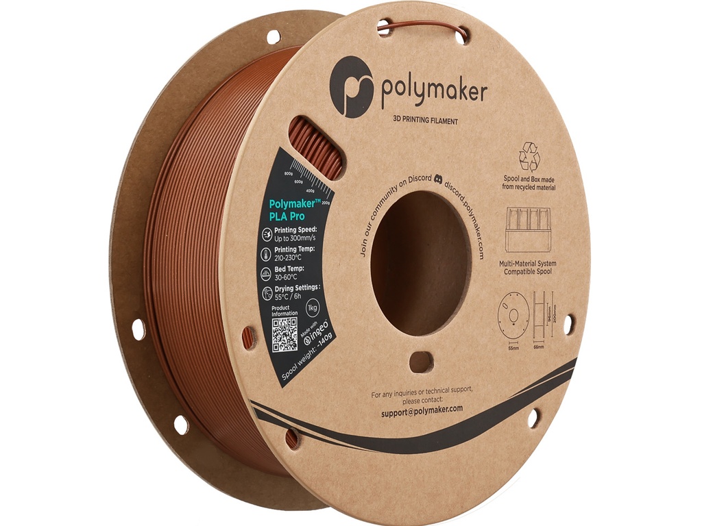 [109423440498] POLYMAKER PLA PRO 1,75mm HS TOUGH METAL BRONZE 1kg