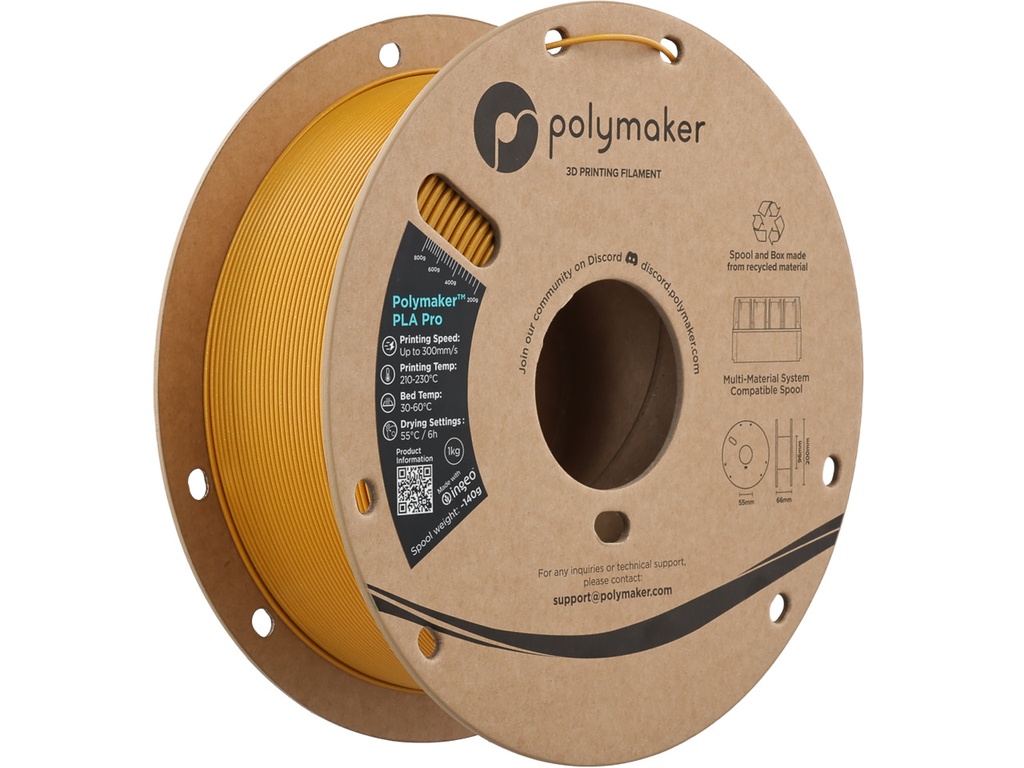 [109423440499] POLYMAKER PLA PRO 1,75mm HS TOUGH METAL GOLD 1kg