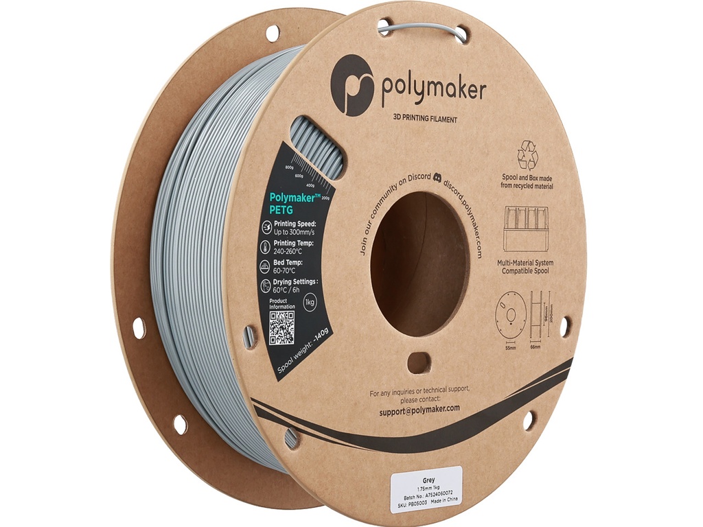 [109423440541] POLYMAKER PETG 1,75mm GREY 1kg
