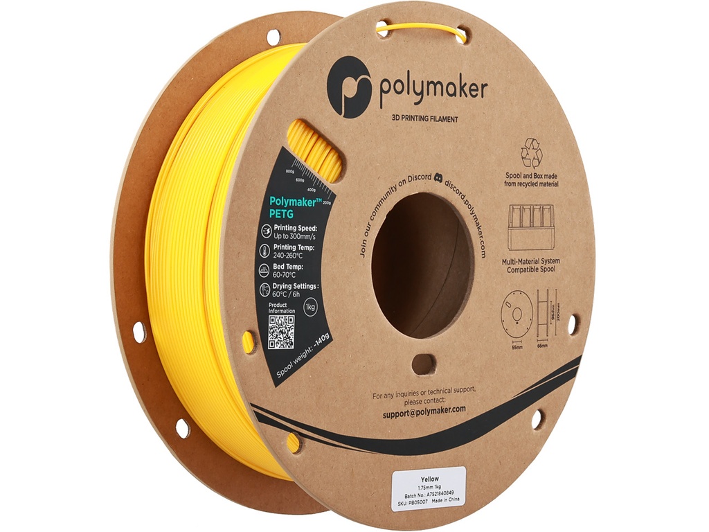 [109423440545] POLYMAKER PETG 1,75mm YELLOW 1kg