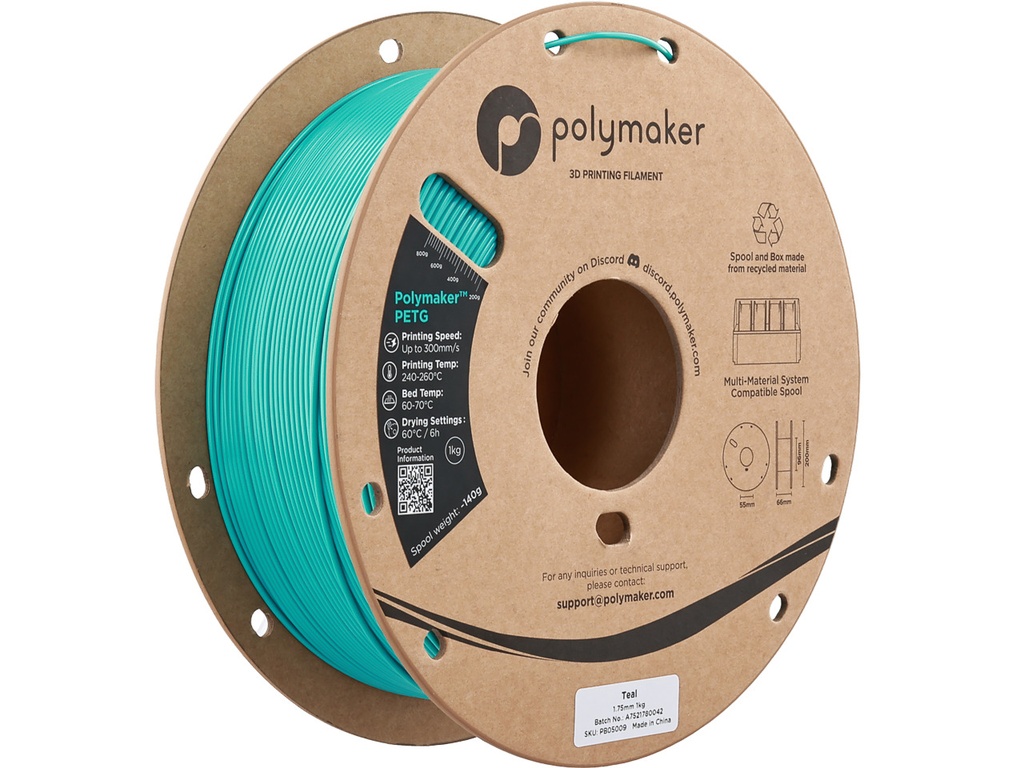 [109423440547] POLYMAKER PETG 1,75mm TEAL 1kg