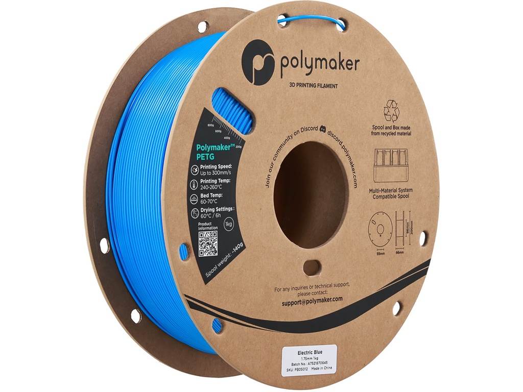 POLYMAKER PETG 1,75mm ELECTRIC BLUE 1kg
