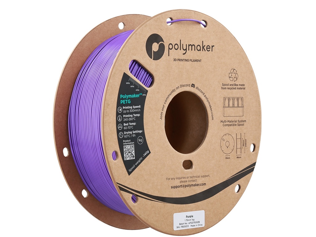 [109423440551] POLYMAKER PETG 1,75mm PURPLE 1kg