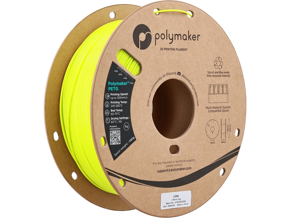 [109423440553] POLYMAKER PETG 1,75mm LIME 1kg