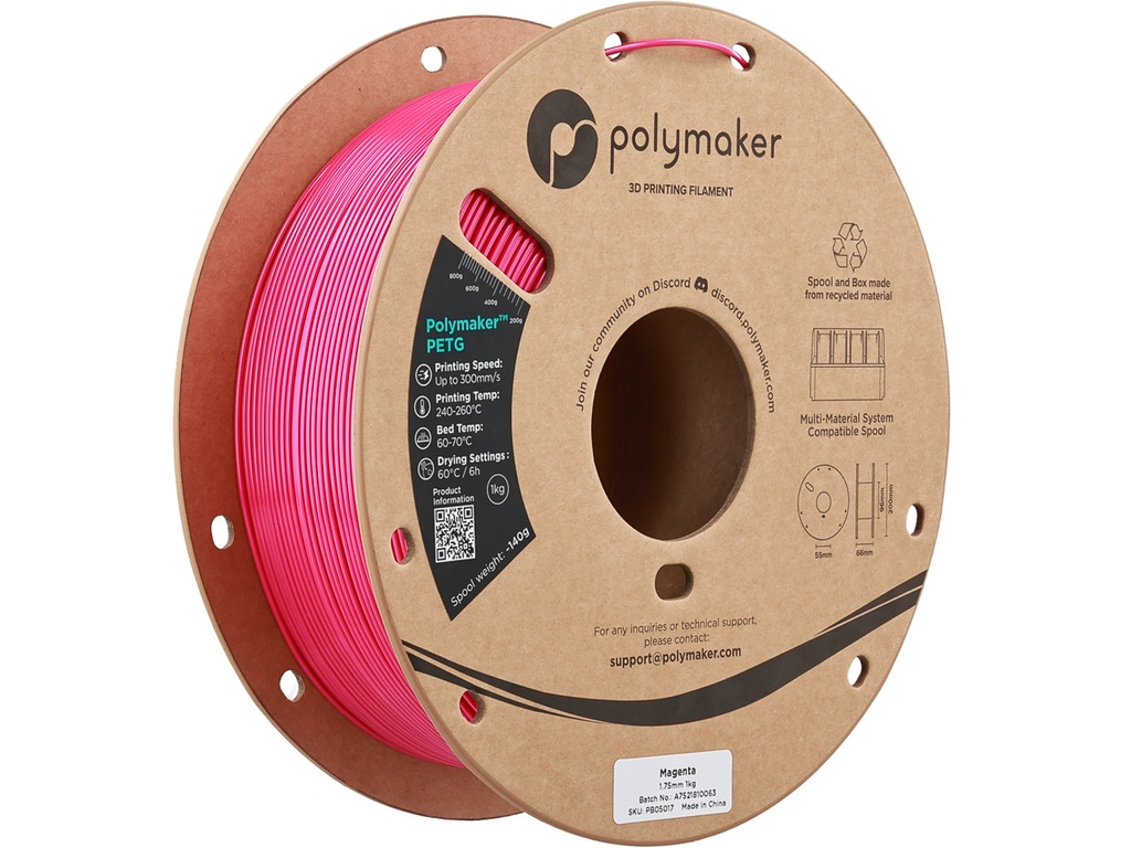[109423440555] POLYMAKER PETG 1,75mm MAGENTA 1kg