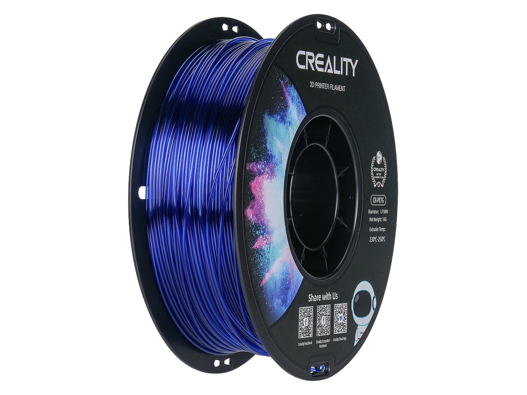 CREALITY PETG 1,75mm TRANSPARENT BLUE 1kg REFILL