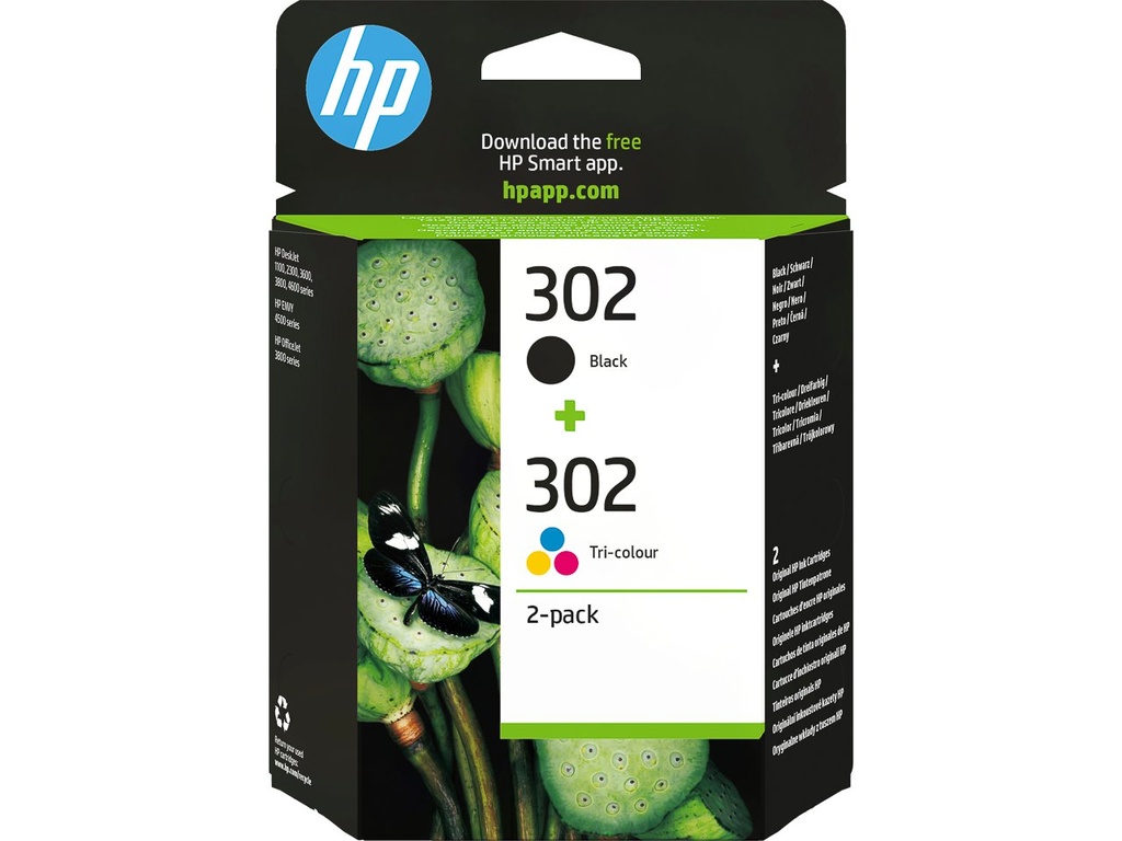 HEWLETT PACKARD X4D37AE#301 HP 302 OJ ink (2) blk-col