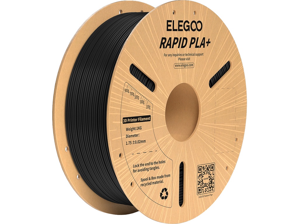 ELEGOO RAPID PLA+ 1,75mm BLACK 1kg