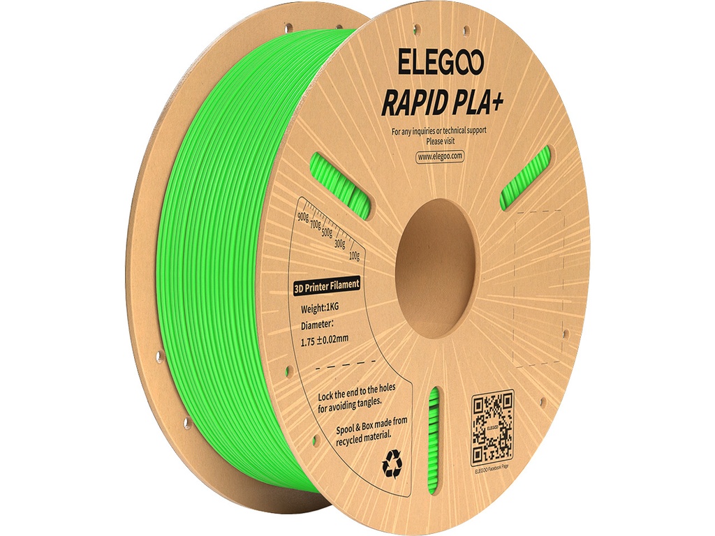 ELEGOO RAPID PLA+ 1,75mm GREEN 1kg