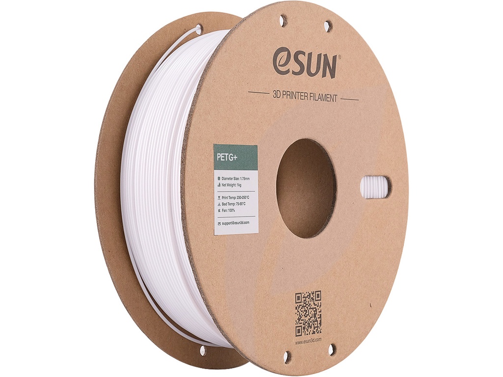 ESUN PETG+ 1,75mm WHITE 1KG PAPER ROLL