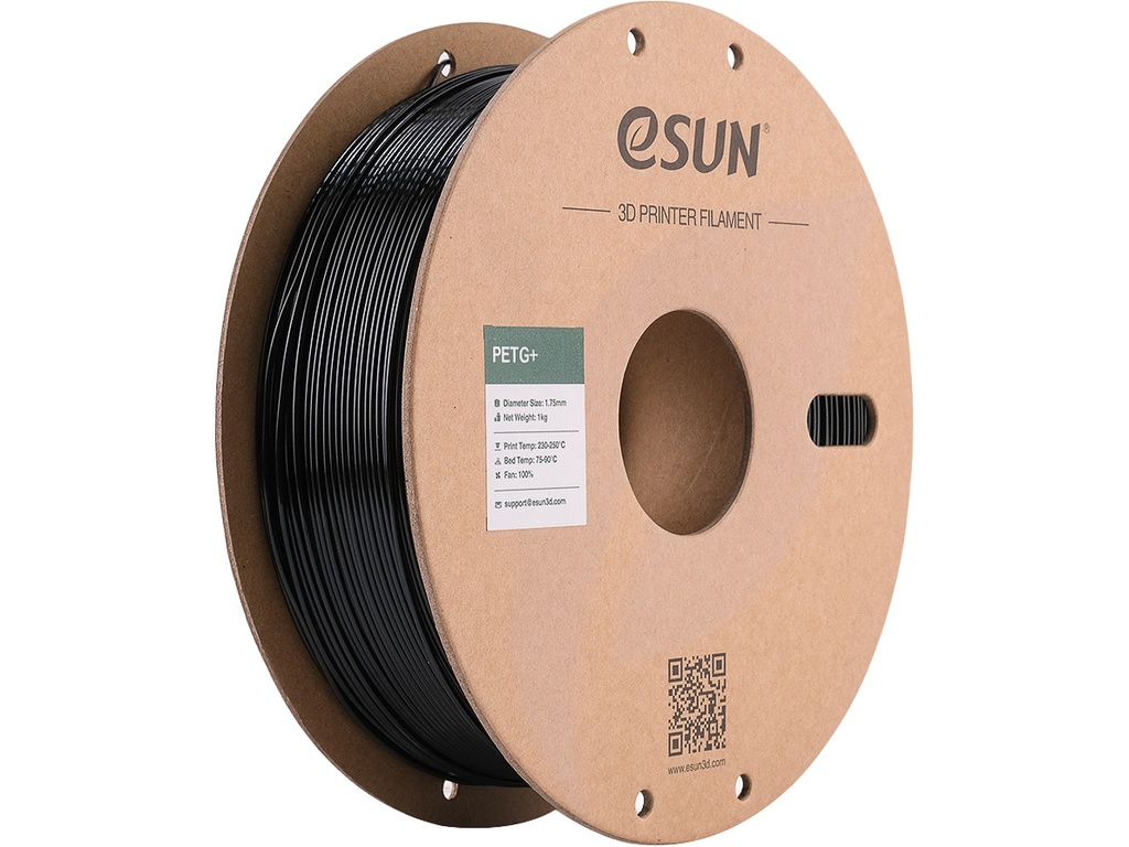 ESUN PETG+ 1,75mm BLACK 1KG PAPER ROLL