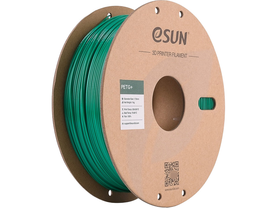 ESUN PETG+ 1,75mm GREEN 1KG PAPER ROLL