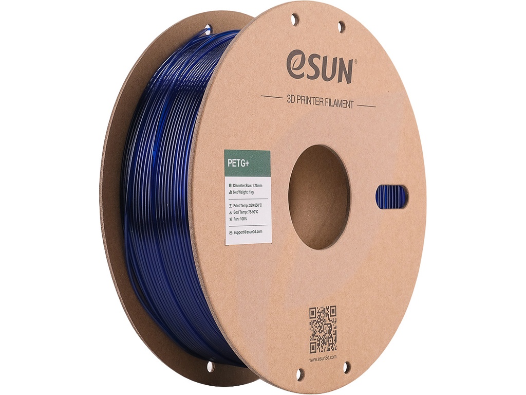ESUN PETG+ 1,75mm TRANSL BLUE 1KG PAPER RL