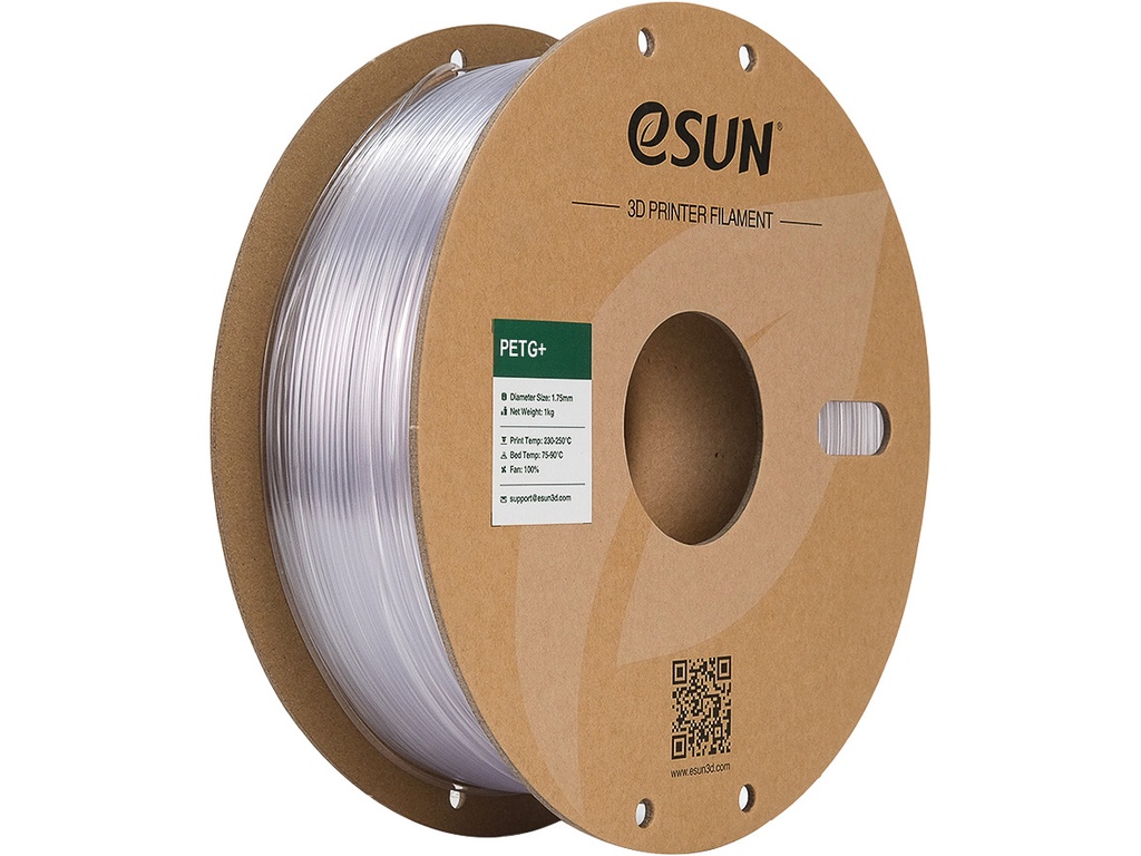 ESUN PETG+ 1,75mm CLEAR 1KG PAPER ROL