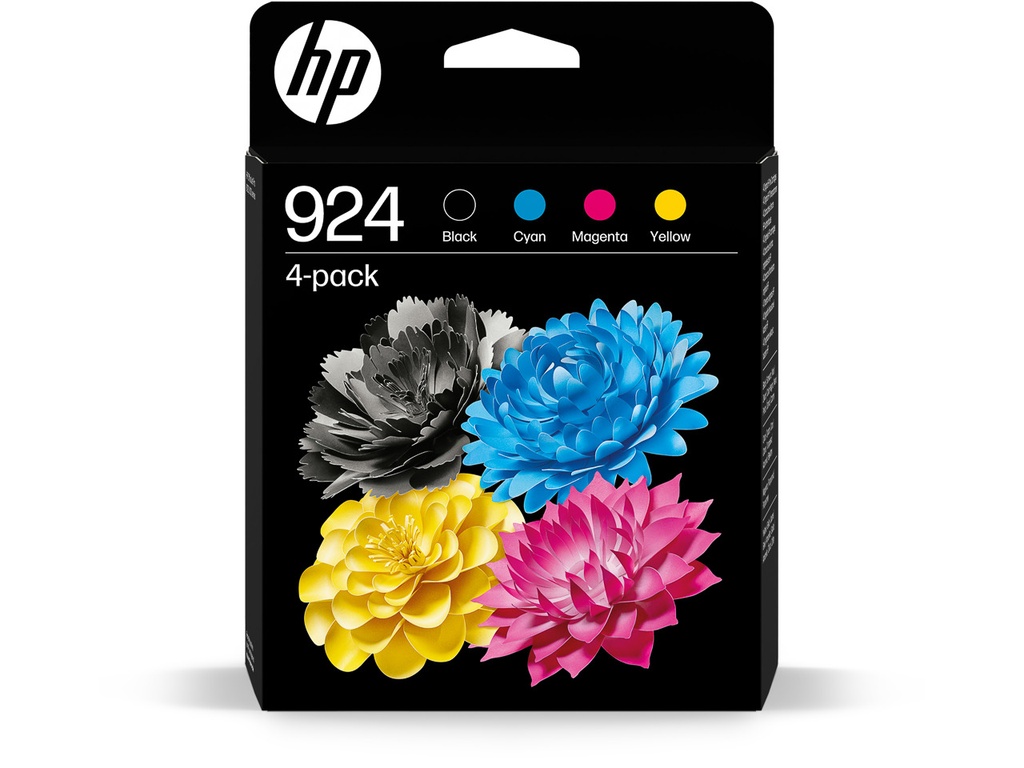 HP 924 originele CMYK-inktcartridge 4 stuks