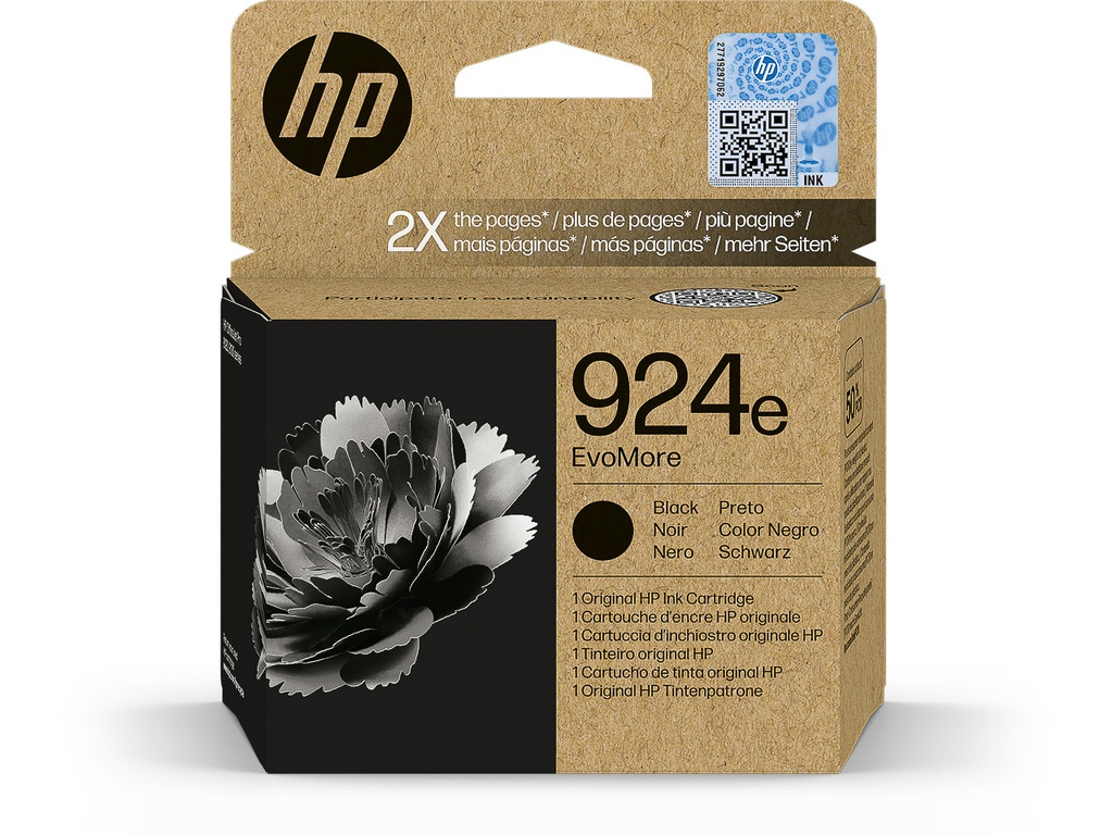 HP 924e EvoMore originele zwarte inktcartridge