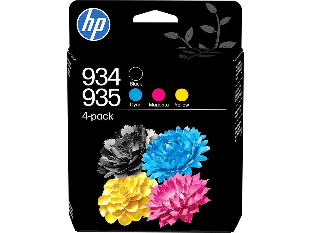HP 934 originele zwarte/935 cyaan/magenta/gele inktcartridges, 4-pack