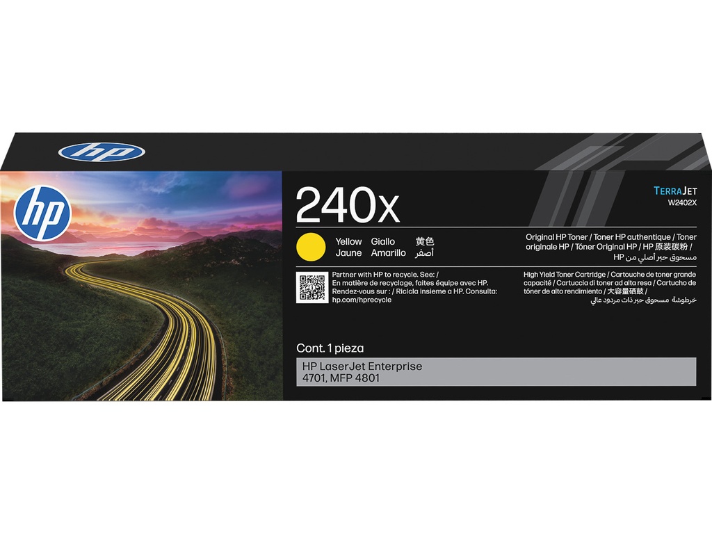 HEWLETT PACKARD W2402X HP 240X CLJ cartridge yellow HC