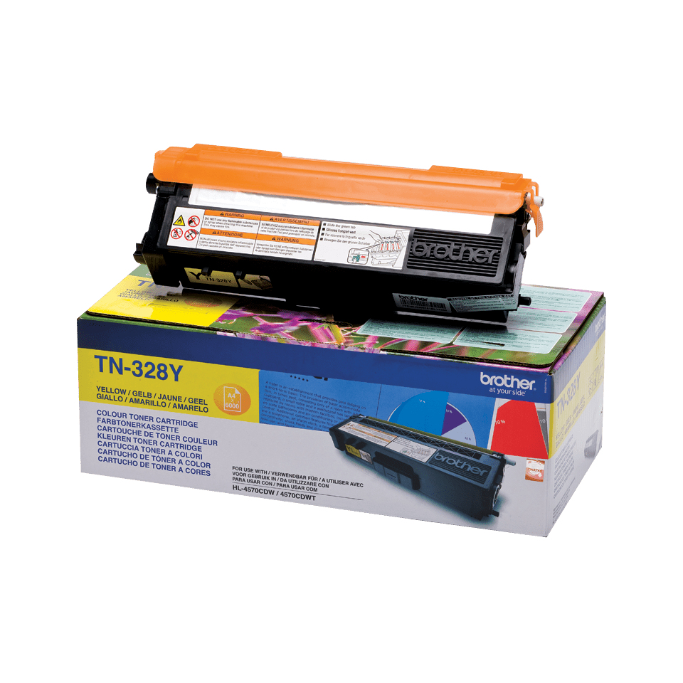 [120005440130] Brother TN-328Y tonercartridge 1 stuk(s) Origineel Geel