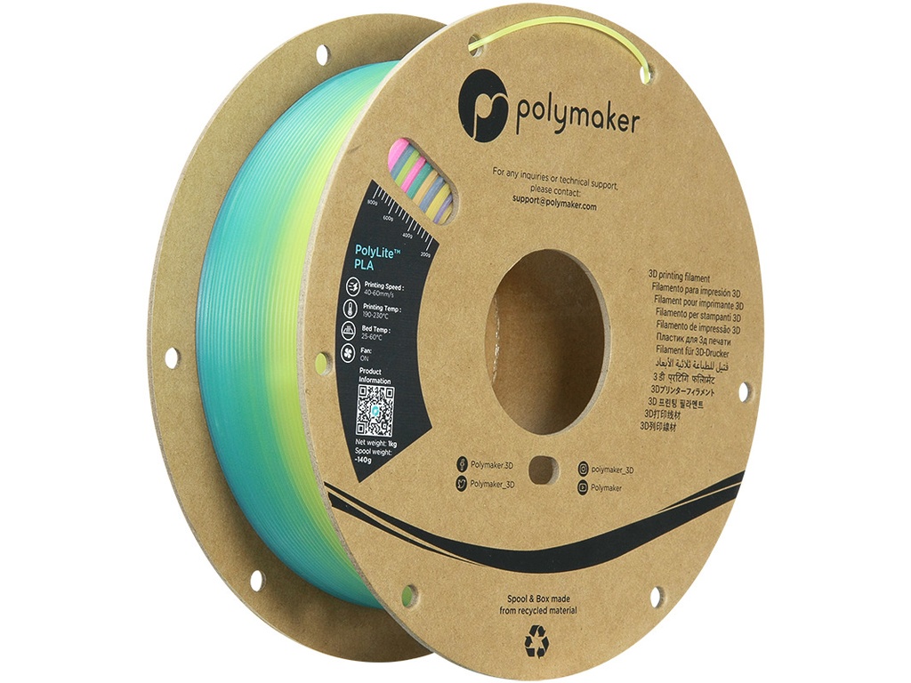 POLYMAKER PLA LUMINOUS 1,75mm RAINBOW 1kg