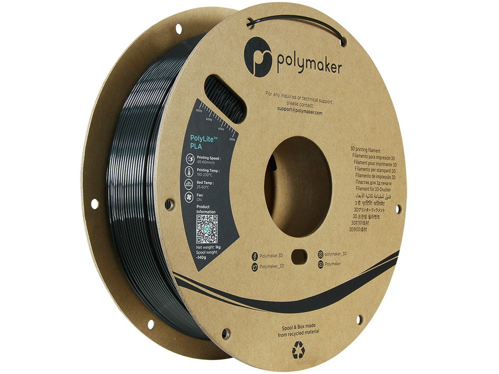 POLYMAKER SILK PLA 1,75mm BLACK 1kg