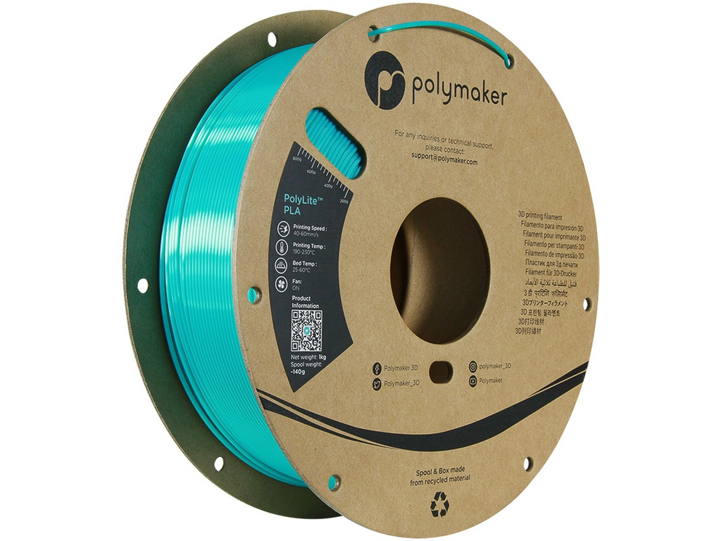 POLYMAKER SILK PLA 1,75mm TEAL 1kg