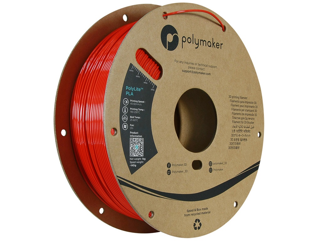 [109423440649] POLYMAKER SILK PLA 1,75mm RED 1kg