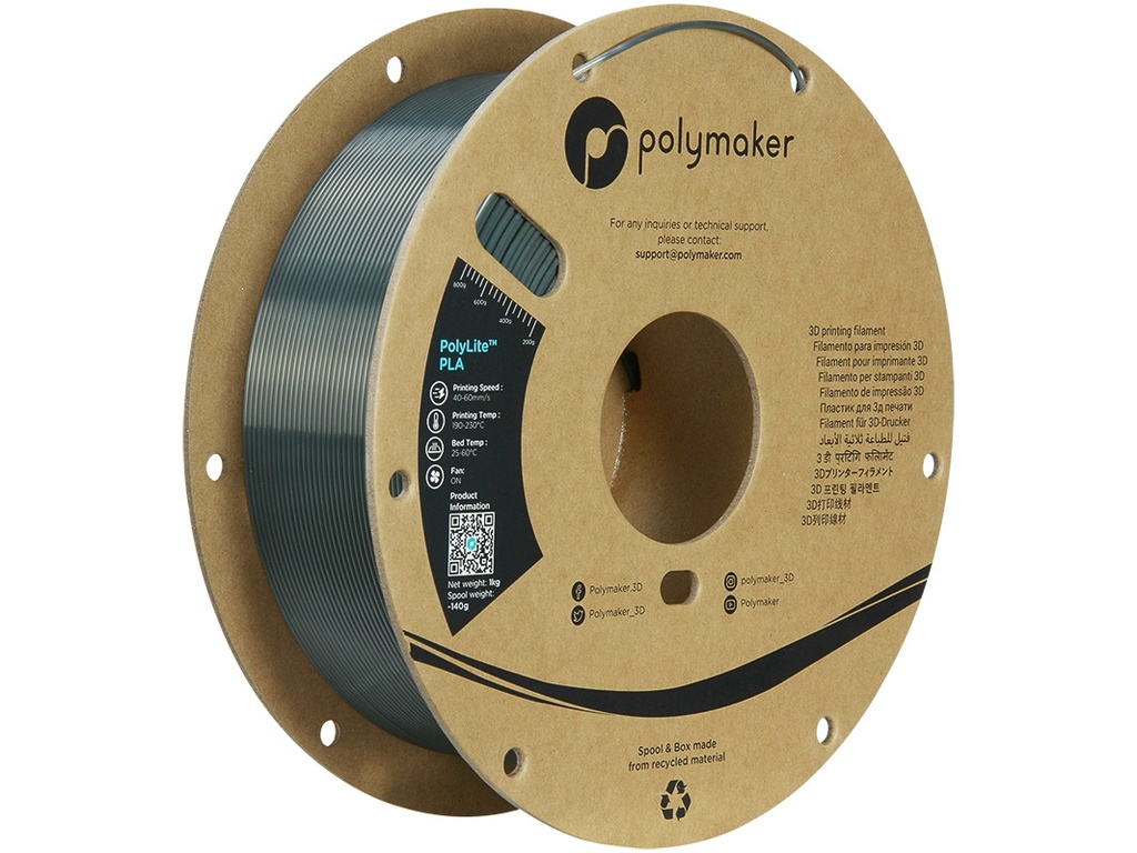 POLYMAKER SILK PLA 1,75mm GUNMETAL GREY 1kg