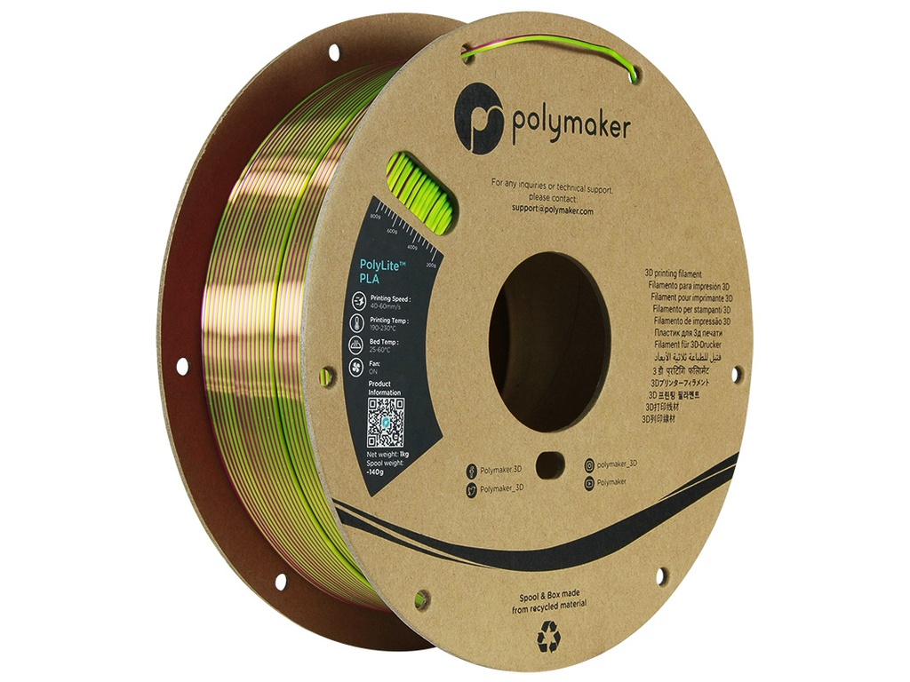 [109423440653] POLYMAKER SILK PLA 1,75mm AUBERGINE LIME-MAG 1kg