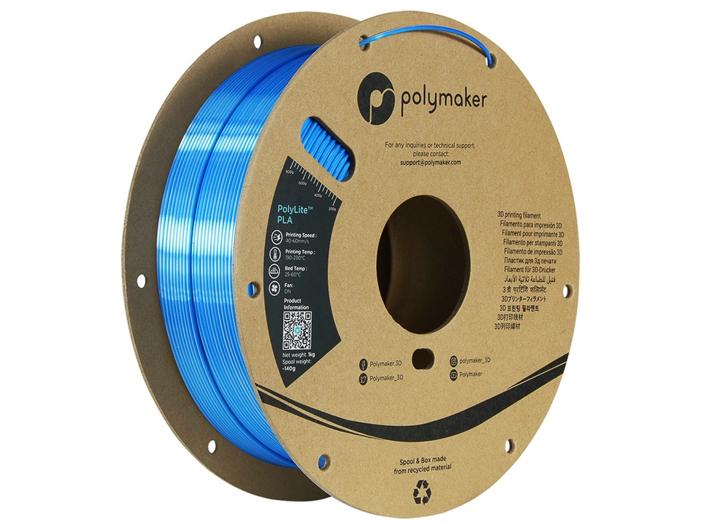 [109423440655] POLYMAKER SILK PLA 1,75mm BELUGA SILVER-BLUE 1kg